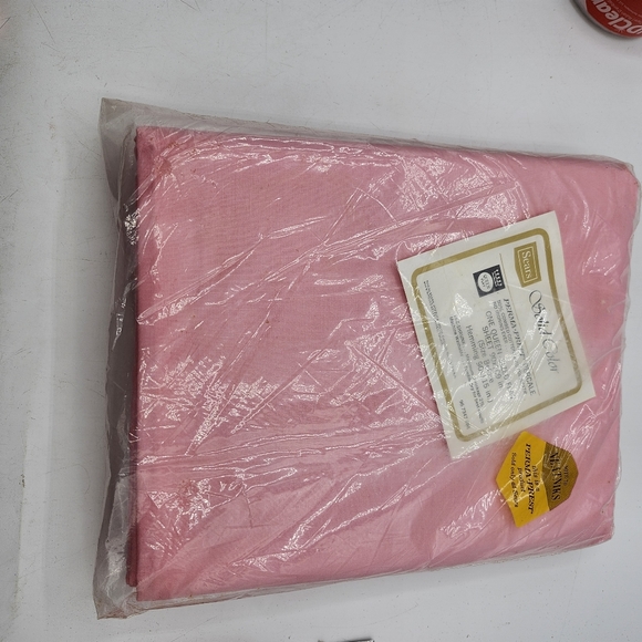 SEARS Vintage PINK Perma-Prest Percale Queen Flat Sheet Neatnik - Picture 5 of 5